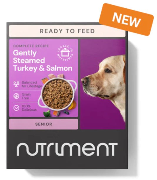 Gently Steamed - Turkey & Salmon (Senior) Dog 395g