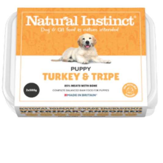 Puppy Turkey and Tripe 2x500g (Natural Instinct)